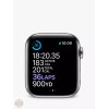 Apple Watch Series 6 44mm, Silver Stainless Steel, Black Sport Band, GPS, Cellular, A2376