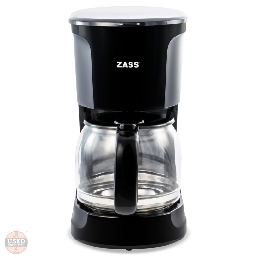 Cafetiera Zass ZCM 10 BL Black Line, 1000W, 1.5L, 12 cesti, Indicator apa, Filtru detasabil, Antipicurare, Mentinere cald