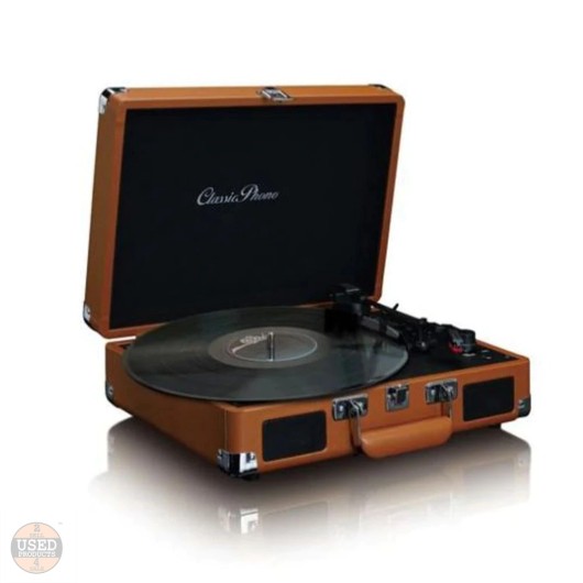 Pick-Up Lenco Classic Phono TT-10, Format tip Servieta, 33/45/78 rpm, Boxe incorporate, AUX, iesire RCA