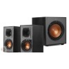 Set 2.1 Boxe active de raft Klipsch R-41PM, Bluetooth, Optical, 70W, 76Hz-21kHz, Bass Reflex, Telecomanda, Subwoofer Klipsch R-100SW, 10 inch, 150W, 32-120Hz, 112dB