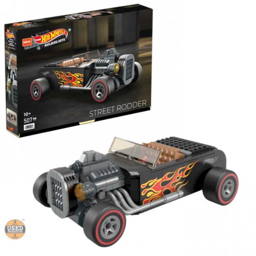 Set de constructie auto Mattel Mega Hot Wheels Street Rodder, 507 piese, 26x37.5 Cm