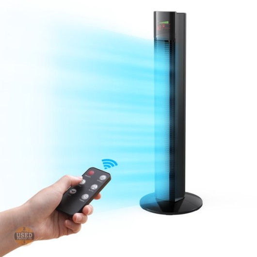 Ventilator Turn cu ionizare TaoTronics TT-TF002, 60W, Temporizator, 3 trepte viteza, Display LED, Oscilare